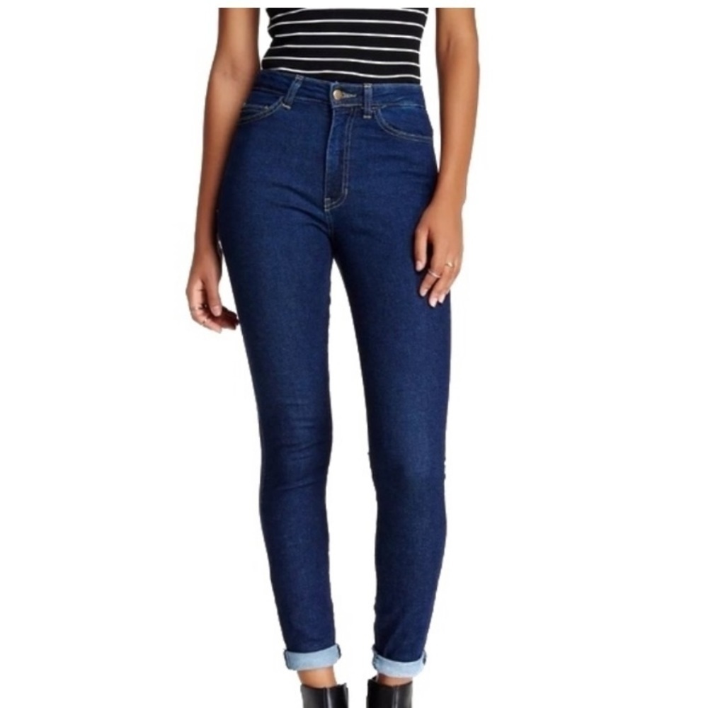 𝅺AMERICAN Apparel Medium Wash High Waisted Pencil Jean Sz 29